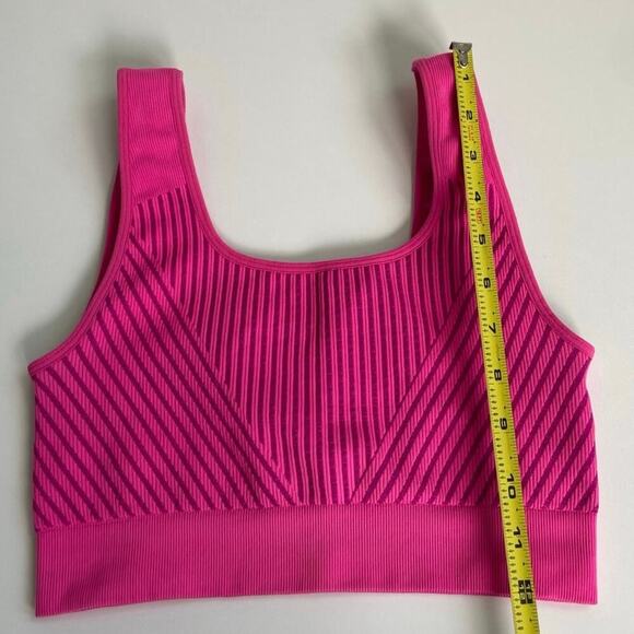 FABLETICS SPORT BRA SEAMLESS HOT PINK REVERSIBLE SZ S GYM PILATES ATHLEISURE - Picture 6 of 16